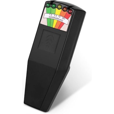 Bærbar LED EMF Detektor Elektromagnetisk Felt Spøgelsesjagt Paranormalt Udstyr Tester Sort