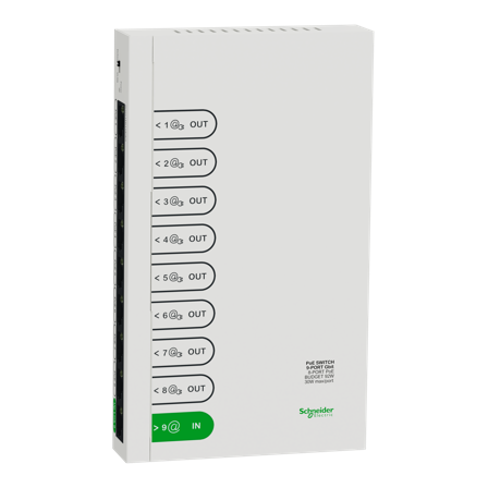 Schneider Electric R9H9SWP92 Switch 8-portars PoE+, Resi9, Dator & surf
