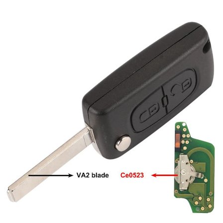 Fjernstyrt bilnøkkel Bilnøkkel ASK VA2 CE0523 ASK VA2 CE0523