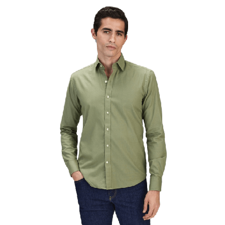 John Henric Solid Shirt Skjortor Herr Grön 38