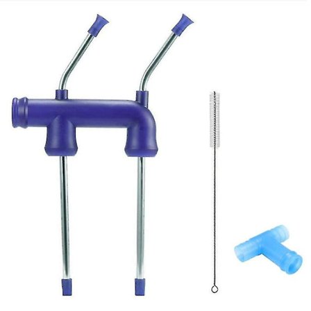 Dobbel ølsnorkel, øl, drikke øltrakt, øl- og vindispenser med rengjøringsbørste, for ølbokser