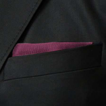 Batistă de buzunar roșu intens ripsată pentru bărbați - Batiste de buzunar monocrome