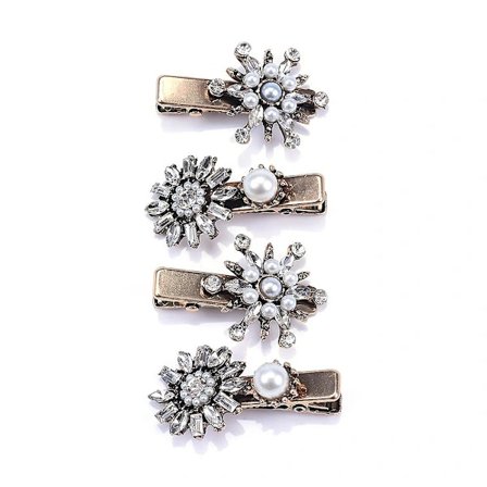 4 stk. Rhinestone Hårnåle, Metalliske Hårklemmer Diamant Hårnåle Krystal Hårklemmer til Bal Dame Kvinder Piger, wz-1860 (FMY)