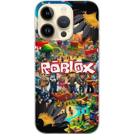 Kompatibelt Mobilskal till Apple Apple iPhone 15 Pro Roblox äventyrsvärld full av figurer, färgstarka spelmiljöer och actionfyllda byggvärldar -