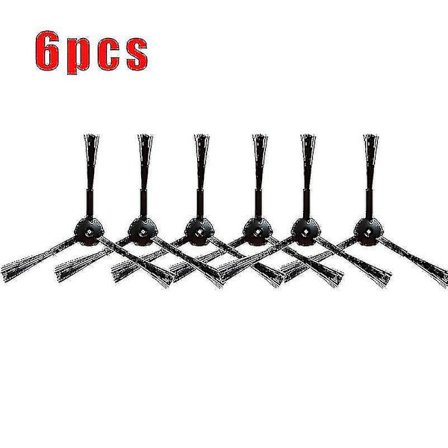 6 stk. Sidebørste for Ilife V7 V7s Plus Robotstøvsuger