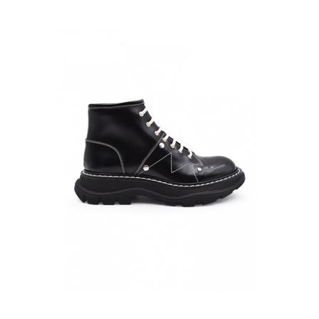 Alexander McQueen, Lace-up ankle boots Czarny, Kobieta, Rozmiar: 38 EU