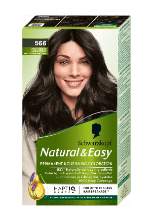 Schwarzkopf Natural & Easy Hårfärg 566 Matt Askbrun Unisex Brun 80ML
