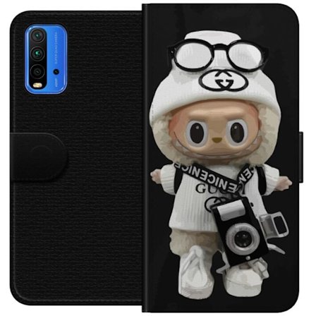 Yhteensopiva Lompakkokotelo Xiaomi Xiaomi Redmi Note 9 4G Tyylikäs muotoilijafiguuri kameralla ja katutyyliä, leikkisä keräilyfiguuri trendikkää