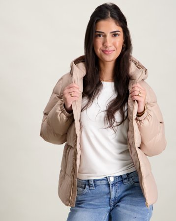 Tommy Hilfiger ESSENTIAL DOWN JACKET Beige Jassen Meisjes - Kids Brand Store