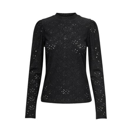 Only, Round-neck Knitwear Zwart, Dames, Maat:S