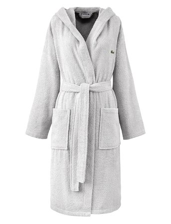 Lacoste Home Lopen Bath Robe - Grey - L