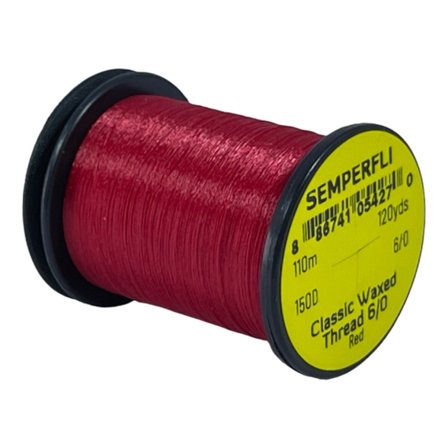 Semperfli Classic Waxed Thread 110m 6/0 - Red