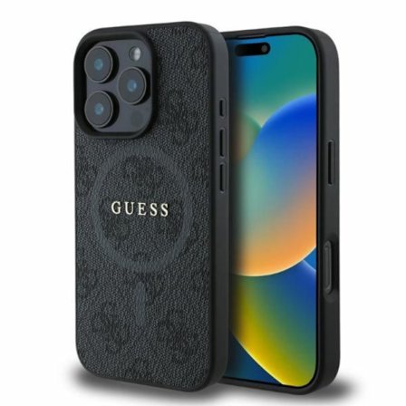 Guess telefontaske til iPhone 16 Pro Magsafe 4G Ring Klassisk logo