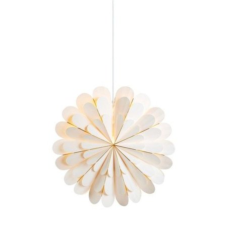Markslojd Julestjerne Marigold I Hvitt Papir. Diameter 60cm. 3,5M Hvit