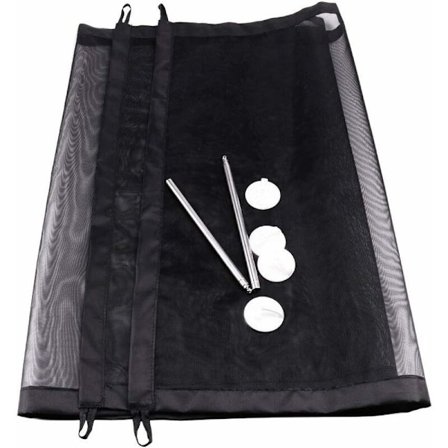 Udtrækkelig sikkerhedsgitter til børn, hundegitter, sammenklappelig sikkerhedsgitter, trappesikkerhedsnet til hunde, katte, babyer, kæledyr, sort (