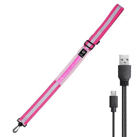 LED Refleksbælte Gåudstyr, Sikkerhedslys til Gående Om Natten, Sikkerheds Genopladeligt Refleksløbeudstyr, Pink (FMY)