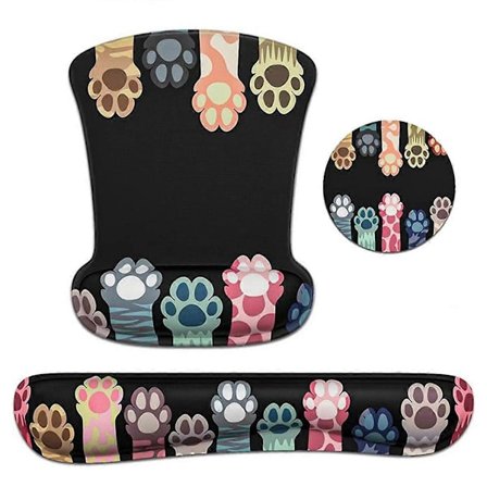 3 i 1 musemåttesæt med håndledsstøtte til tastatur, memory foam tastatursæt musemåtte med håndled [DB]