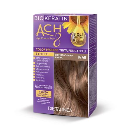 Biokeratin Ach8 Tinta per Capelli Biondo Chiaro Ambra 8/AB