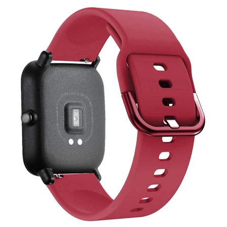 20mm 22mm WatchBand För Amazfit GTS 2/3/4 Mini Band GTR 2/3/4 42mm Silikon Armband Armband För Amazfit Bip Band Tillbehör Wine re