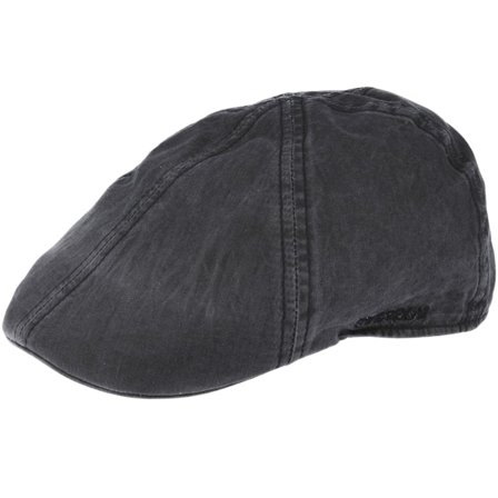 Stetson - Grey - flatcap - Cap - Texas Organic Cotton Dark Grey Flat Cap - Hatstore
