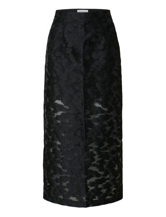 Slfpandora Hw Ankle Slit Skirt B Black Selected