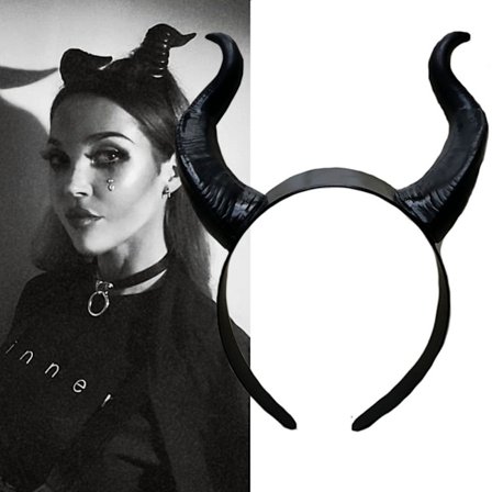 Djevelhorn diadem svart cosplay horn hårbøyle gotisk skjønnhet halloween_yux