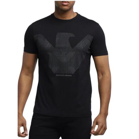 Emporio Armani, T-Shirts Zwart, Heren, Maat:S