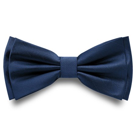 Nœud papillon à chevrons prénoué bleu marine pour hommes - Noeuds papillon pré-noués