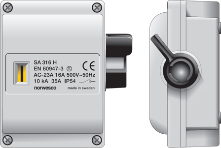 Norwesco 301005 Sikkerhetsbryter plastkapslet Type: SA 216, Elfordeling & strømforsyning