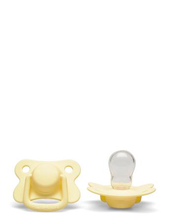 2-Pack Pacifiers - Pale Banana +6 Months Baby & Maternity Pacifiers & Accessories Pacifiers Keltainen Filibabba