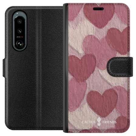 Yhteensopiva Lompakkokotelo Sony Sony Xperia 5 III Cactus and Friends - Blush Paper Hearts