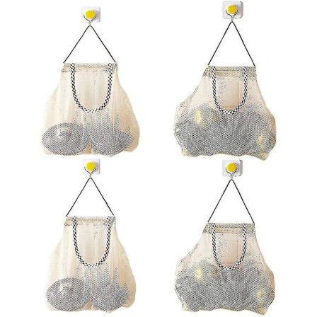 4 kpl Uudelleenkäytettäviä Ripustusvarusteita Verkkokasseja Kestävä Kuljetuslaukku