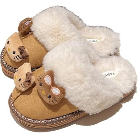 Fuzzy Tofflor för Kvinnor FlickorSöta Fluffiga Hustomtar Varma Julklappar Födelsedagspresent till Dotter Fru Flickvän Bästis38-39