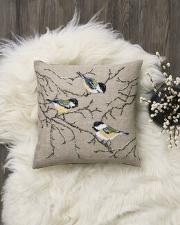 Stickpackung Kissen Gezwitscher - Permin