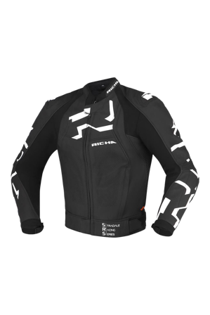 Motorradjacke Richa Stradale Schwarz/Weiß 56