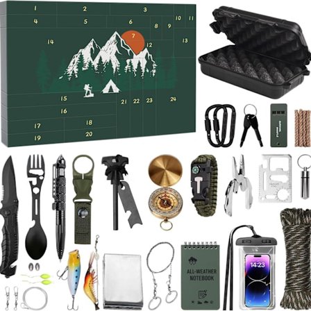 2025 Ny Överlevnadskit Adventskalender Utomhus Blind Box Utomhusentusiast Jul Blind Box Verktyg