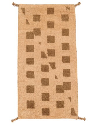 Håndknyttet Persisk Gabbeh Rustic Tæppe 60X120 Brun/Orange