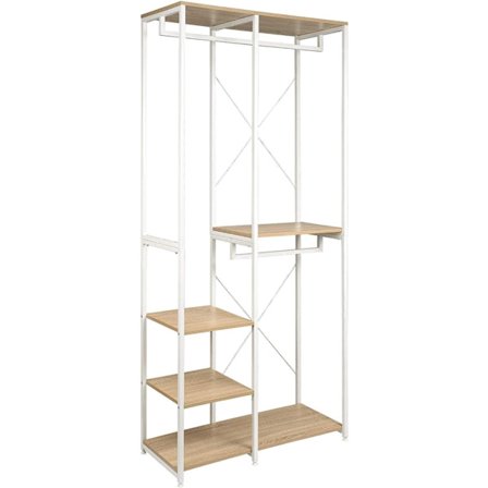 Rootz multifunktionelt tøjstativ - Organizer - Garderobestativ - Rigelig opbevaring, Alsidig placering, Holdbar konstruktion - 90 cm x 40 cm x 204,5 c