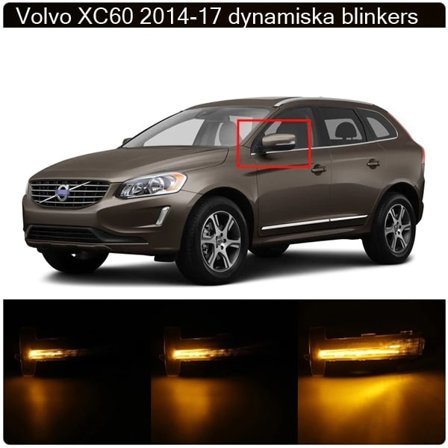 Led dynamiska blinkers Volvo XC60 2014 2015 2016 2017 Smoke