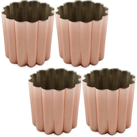 4-pakning Kakeformer; Bordeaux Fransk Custard Cannele Kake Tradisjonelle Bakeformer