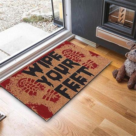Diatomitt Steingulvmatte Sklisikker Hurtig Tørking Halloween Terror Mønster Gulvmatte Diatomitt Stein Dusjmatte Absorberende Badmatte (50*80cm)
