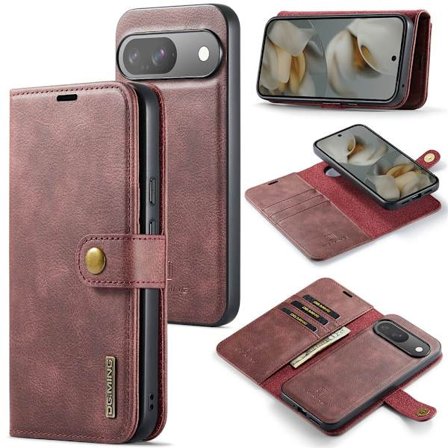 DG.MING 2-in-1 Magnet Wallet Google Pixel 10 Pro Red