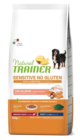 Natural Trainer Sensitive Senza Glutine Crocchette Salmone Per