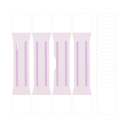 Gennemsigtig ansigtsløftetape med 4 strimler og 20 patches - elastisk, usynlig og selvjusterende