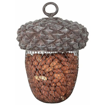 Lintulauta - Esschert Design - Pähkinä - Polyresin - Metalli - Ulkokäyttöön