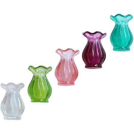 Mini Blomdekoration Miniatyr Vas Modell Husdekor 2.10X1.40X1.00CM Dekorativ 5st[D]