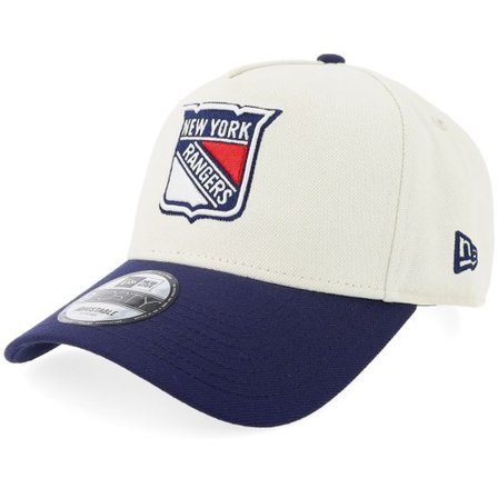 New Era - NHL Vit adjustable Keps - "Hatstore Exclusive x New York Rangers 9FORTY Chrome/Light Navy A-Frame Adjustable " @ Hatstore