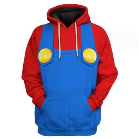 Maiao 3D print huvtröja för män Red XL