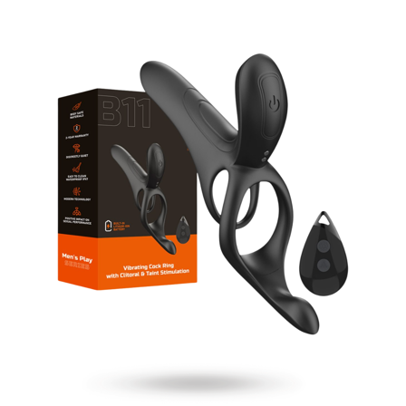 Vibrating Cock Ring With Clitoral Stimulation - Sexleker Vuxen: Fleshlight, penisring, hylser & pumper