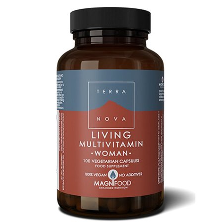 Terranova Living Multivitamin Woman 100 kaps., Helse & Madvarer, Kosttilskud, Kosttilskud Til Kvinder